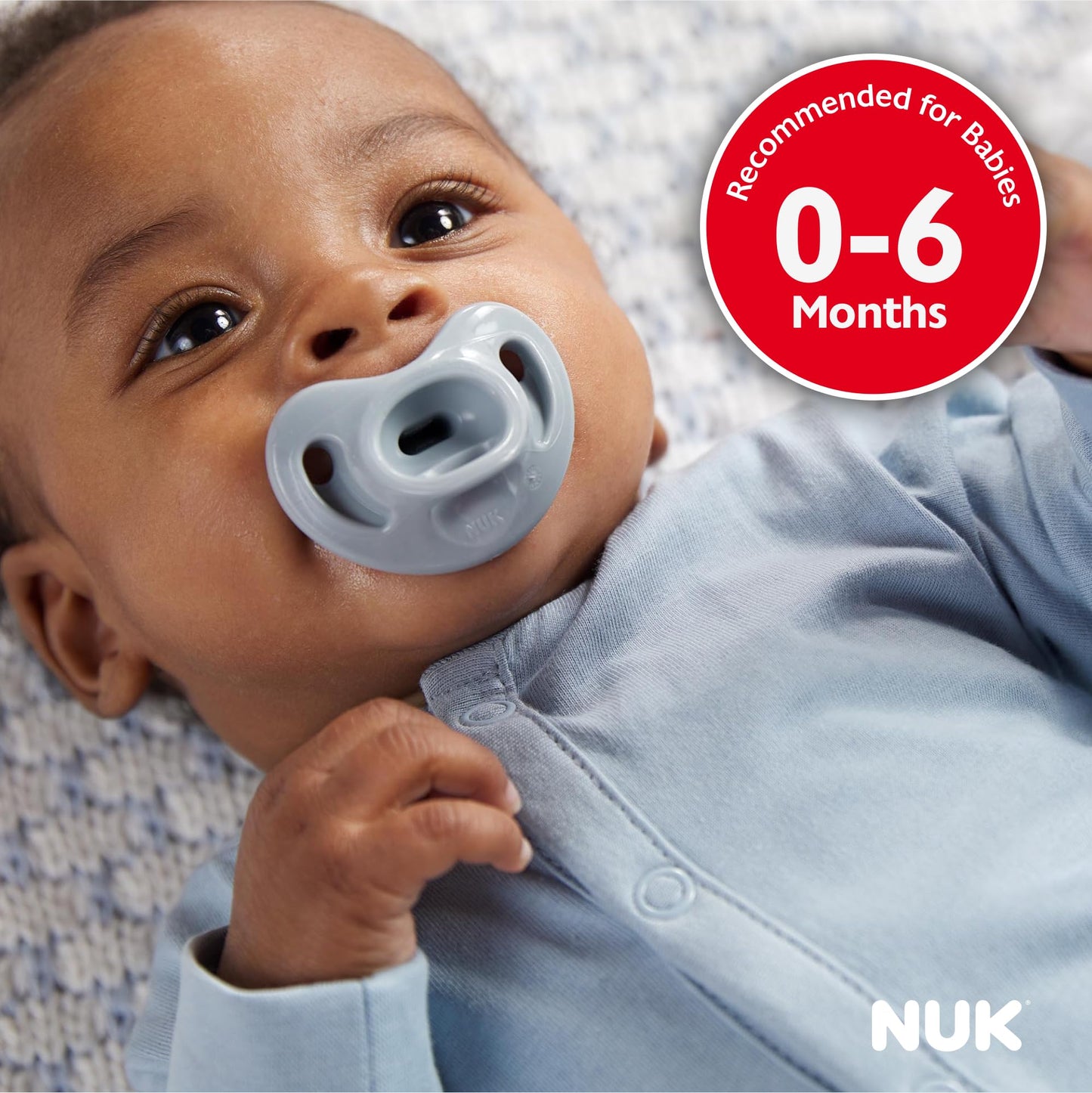 NUK Comfy Orthodontic Pacifiers, 0-6 Months, Timeless Collection, 5 Count (Pack of 1)