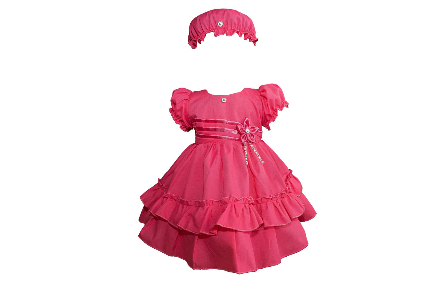 Pink Dress w/ Bonnet