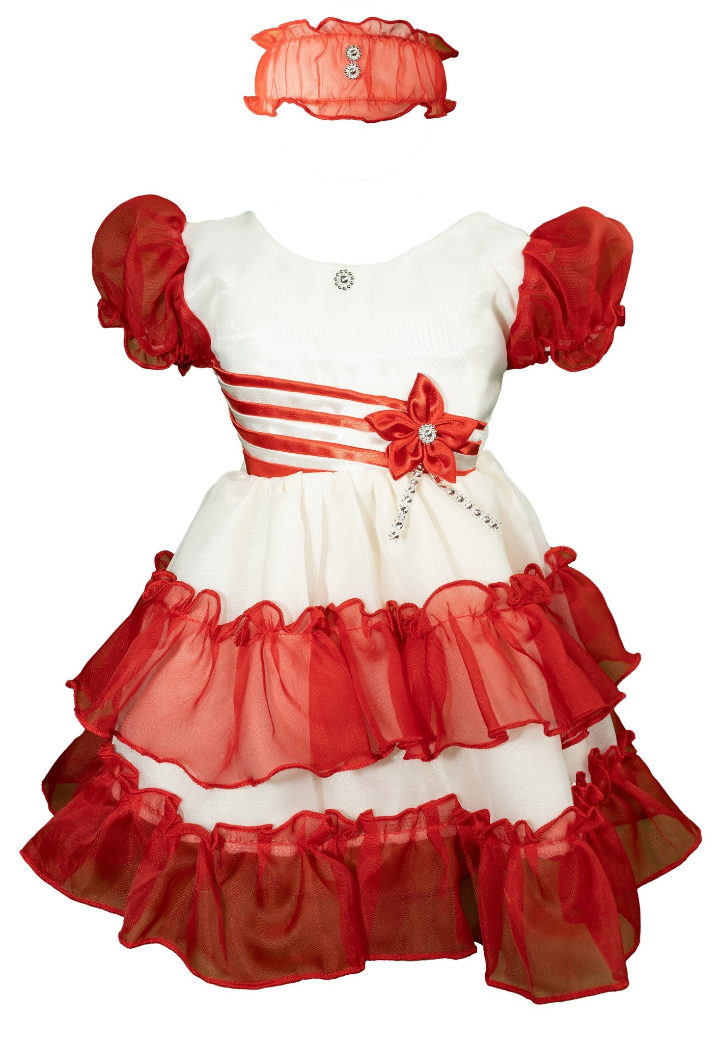 Red and White Dress