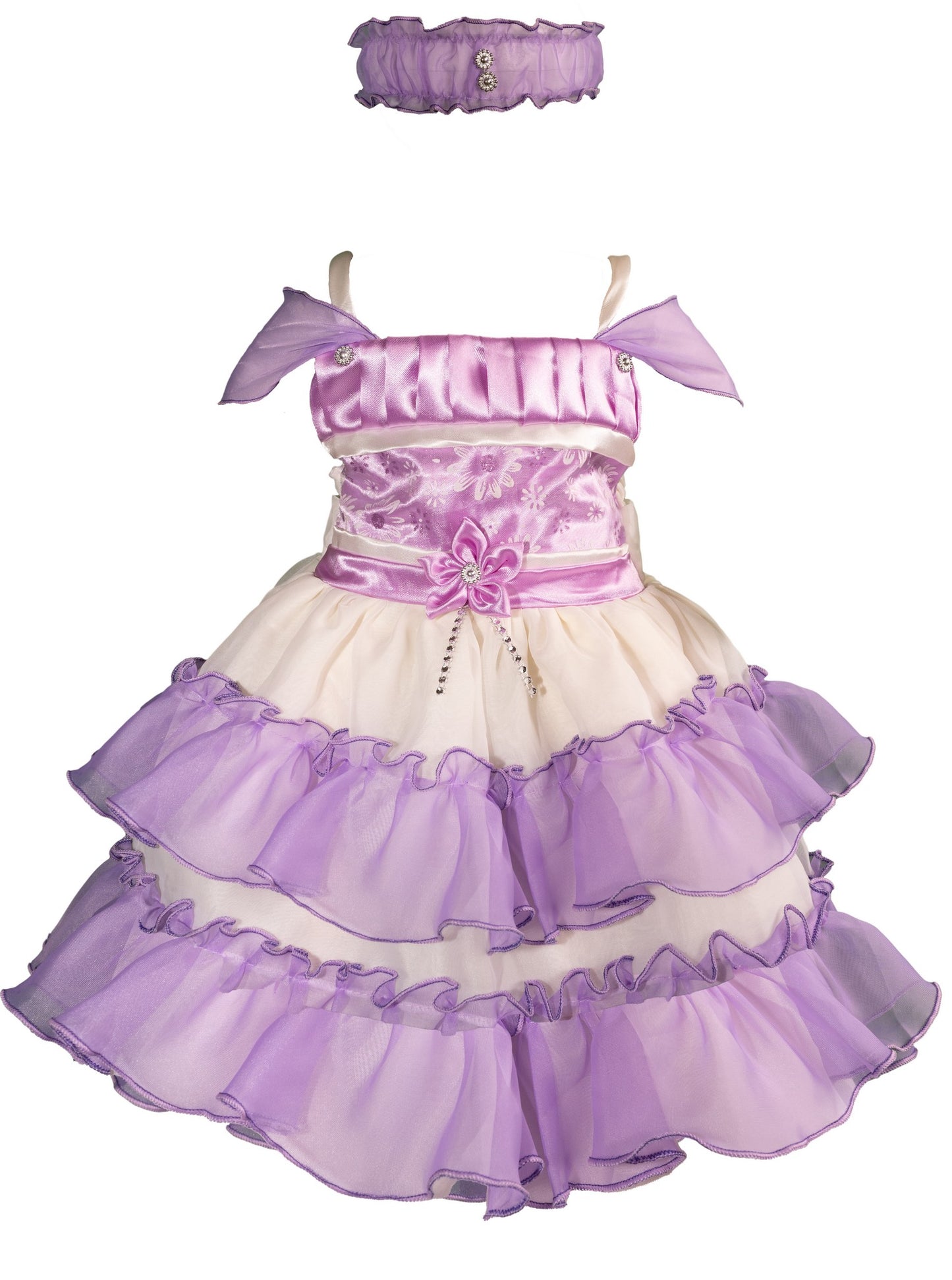 Violet and White Dress
