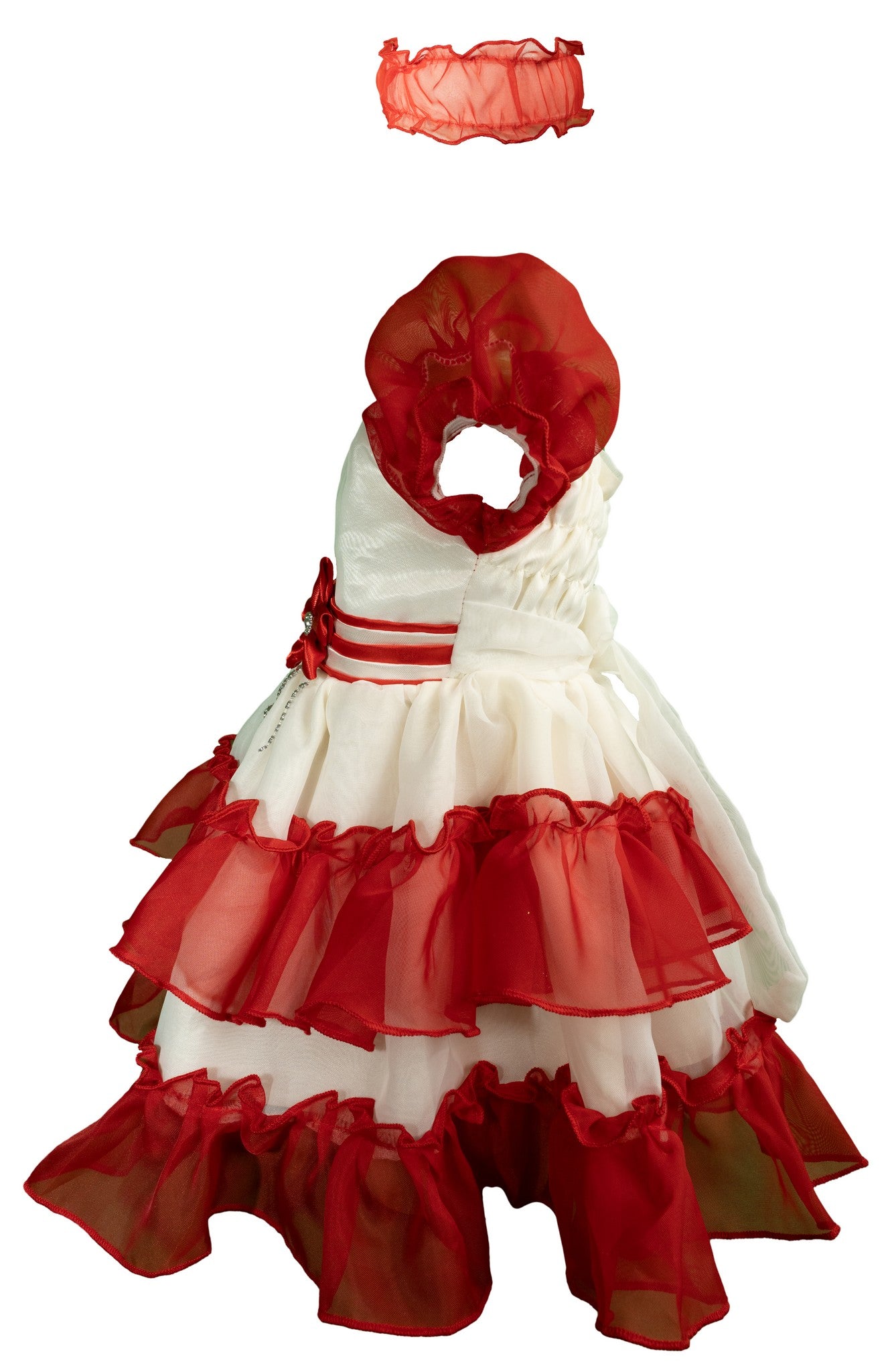 Red and White Dress