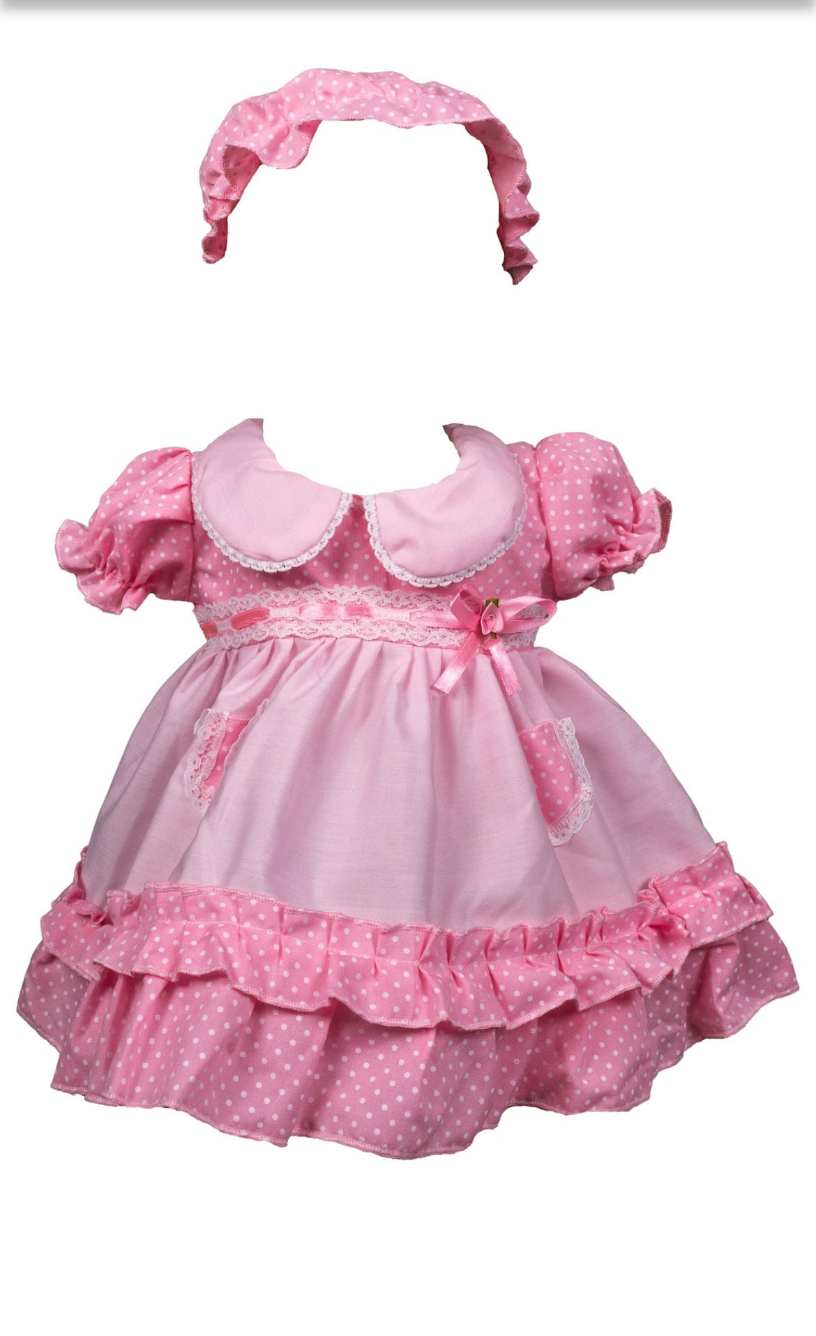 Cotton Pink and White dots Dress
