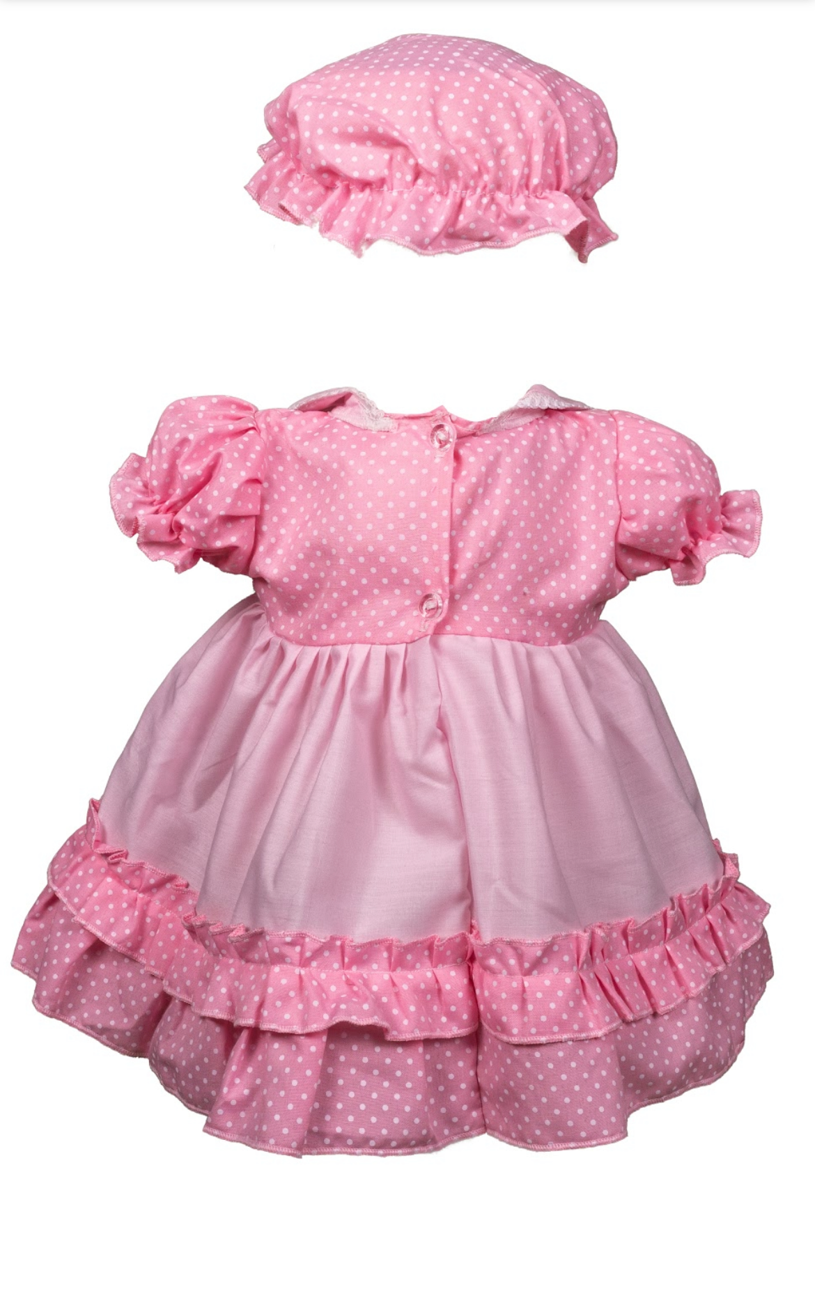 Cotton Pink and White dots Dress