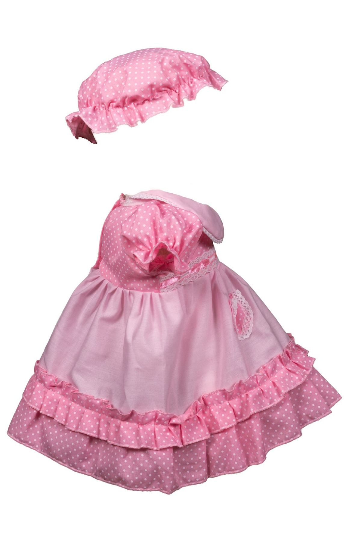 Cotton Pink and White dots Dress