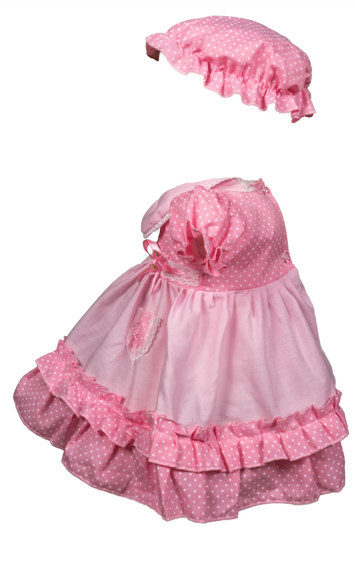 Cotton Pink and White dots Dress