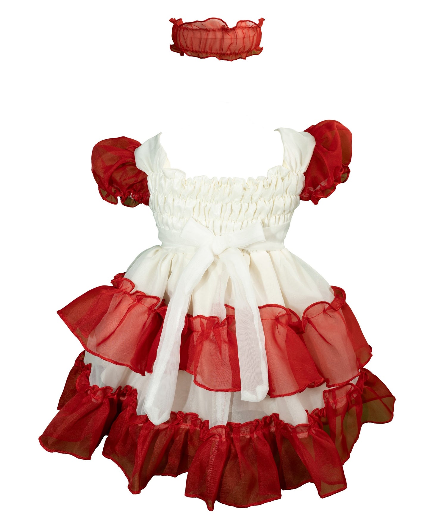 Red and White Dress