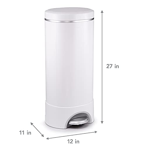 Munchkin® Step Diaper Pail Powered by Arm & Hammer, #1 in Odor Control, Award-Winning, Includes 1 Refill Ring and 1 Snap, Seal & toss Bag