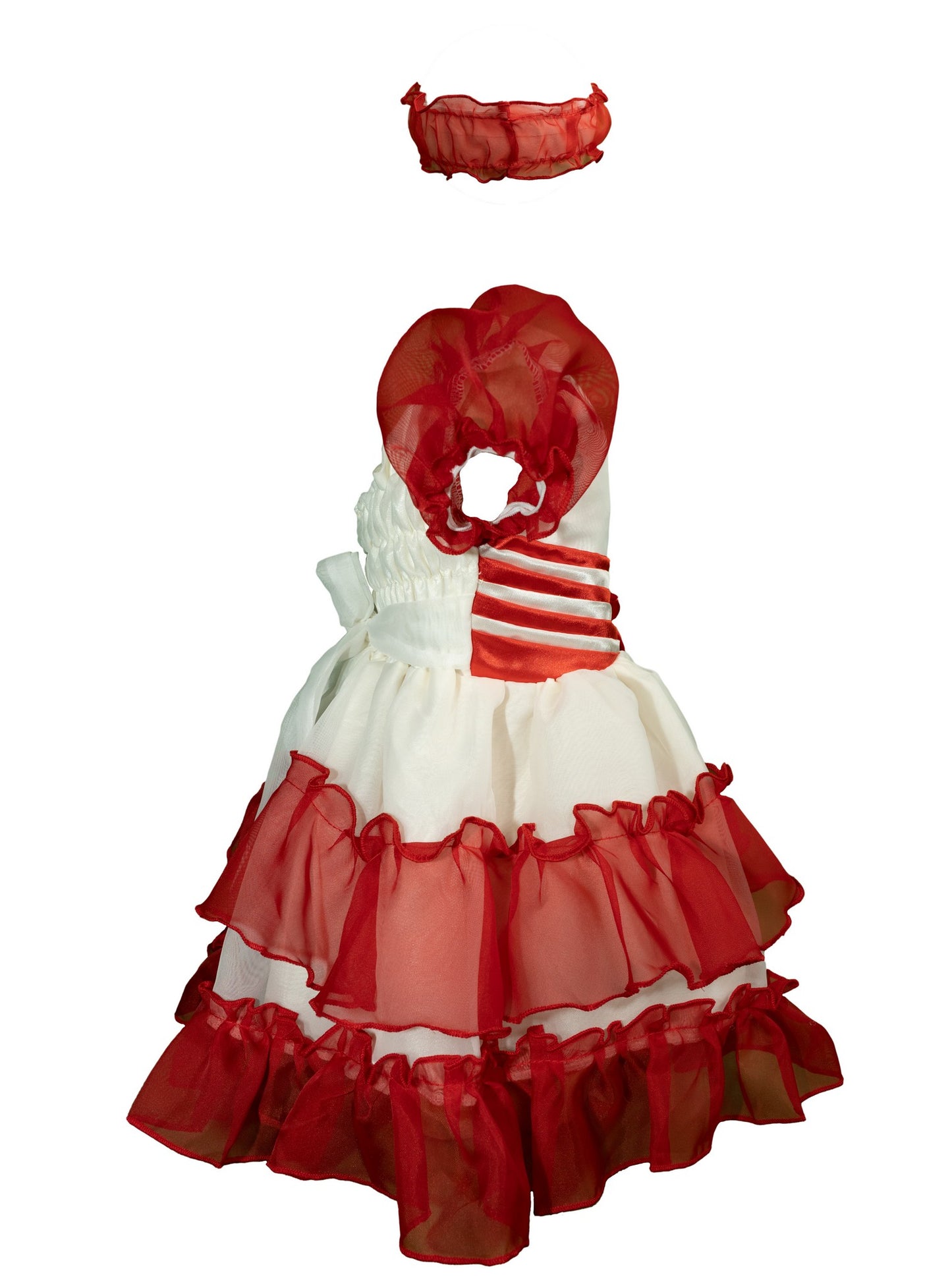 Red and White Dress