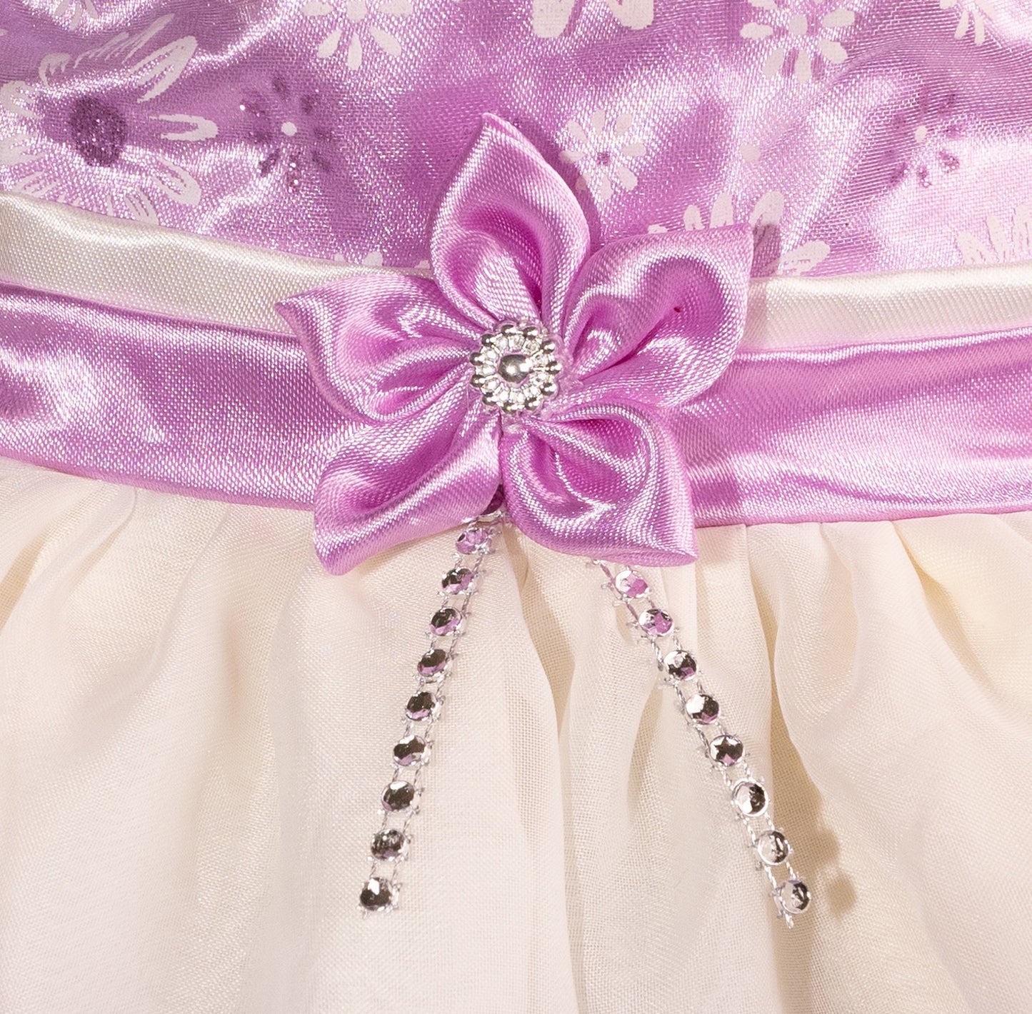 Violet and White Dress