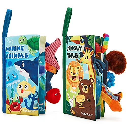 Baby Books 0-6 Months - 2PCS Baby Toys 6 to 12 Months Baby Learning Sensory Stroller Toy