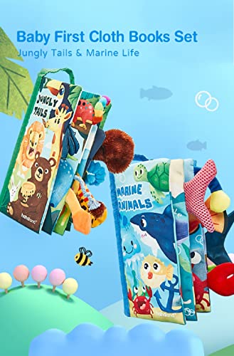 Baby Books 0-6 Months - 2PCS Baby Toys 6 to 12 Months Baby Learning Sensory Stroller Toy