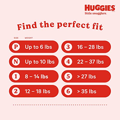 Huggies Newborn Diapers, Little Snugglers Newborn Diapers, 144 Count