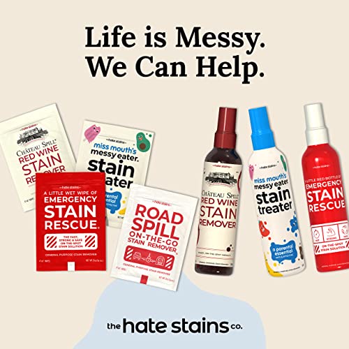 Miss Mouth's HATE STAINS CO Stain Remover for Clothes - 4oz 2 Pack of Newborn & Baby Essentials Messy Eater Stain Treater Spray