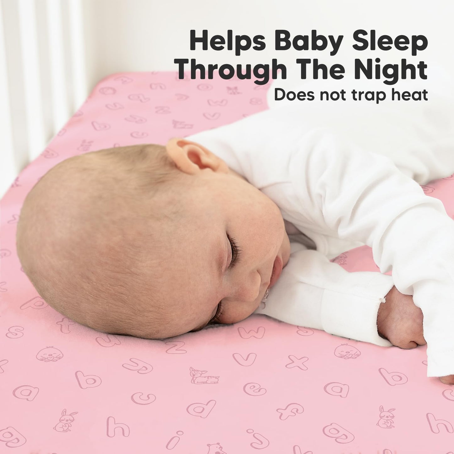 2-Pack Organic Crib Sheets for Boys, Girls - Jersey Fitted Crib Sheet, Baby Crib Sheets Neutral, Crib Mattress Sheet