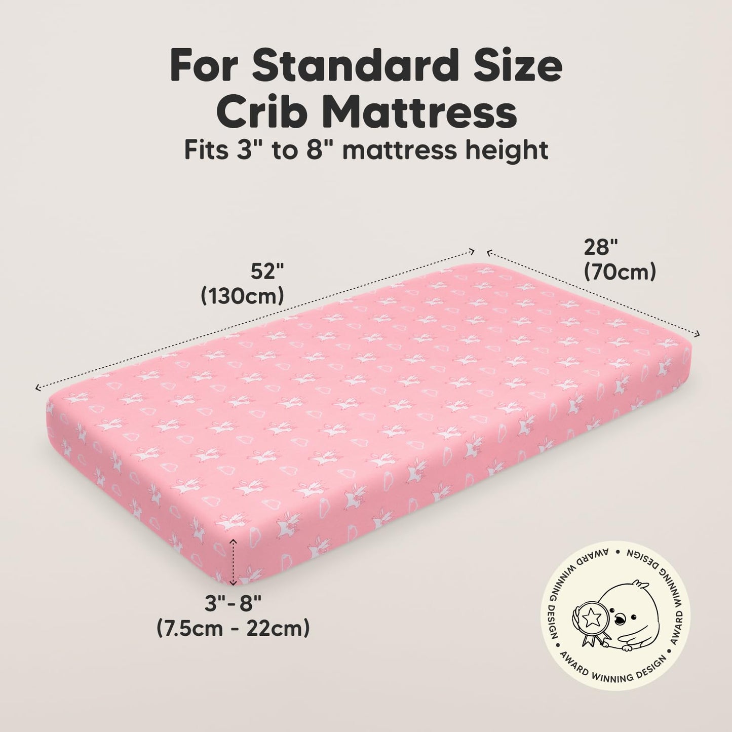 2-Pack Organic Crib Sheets for Boys, Girls )