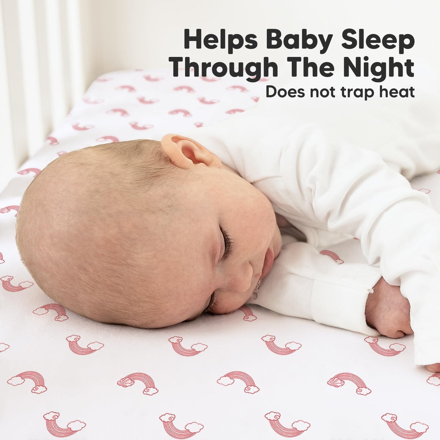 2-Pack Organic Crib Sheets for Boys, Girls )