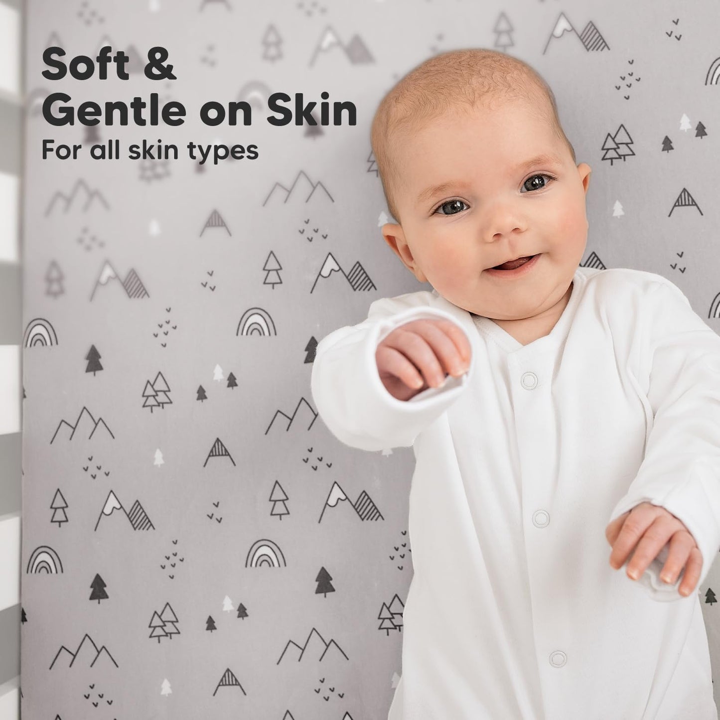 2-Pack Organic Crib Sheets for Boys, Girls