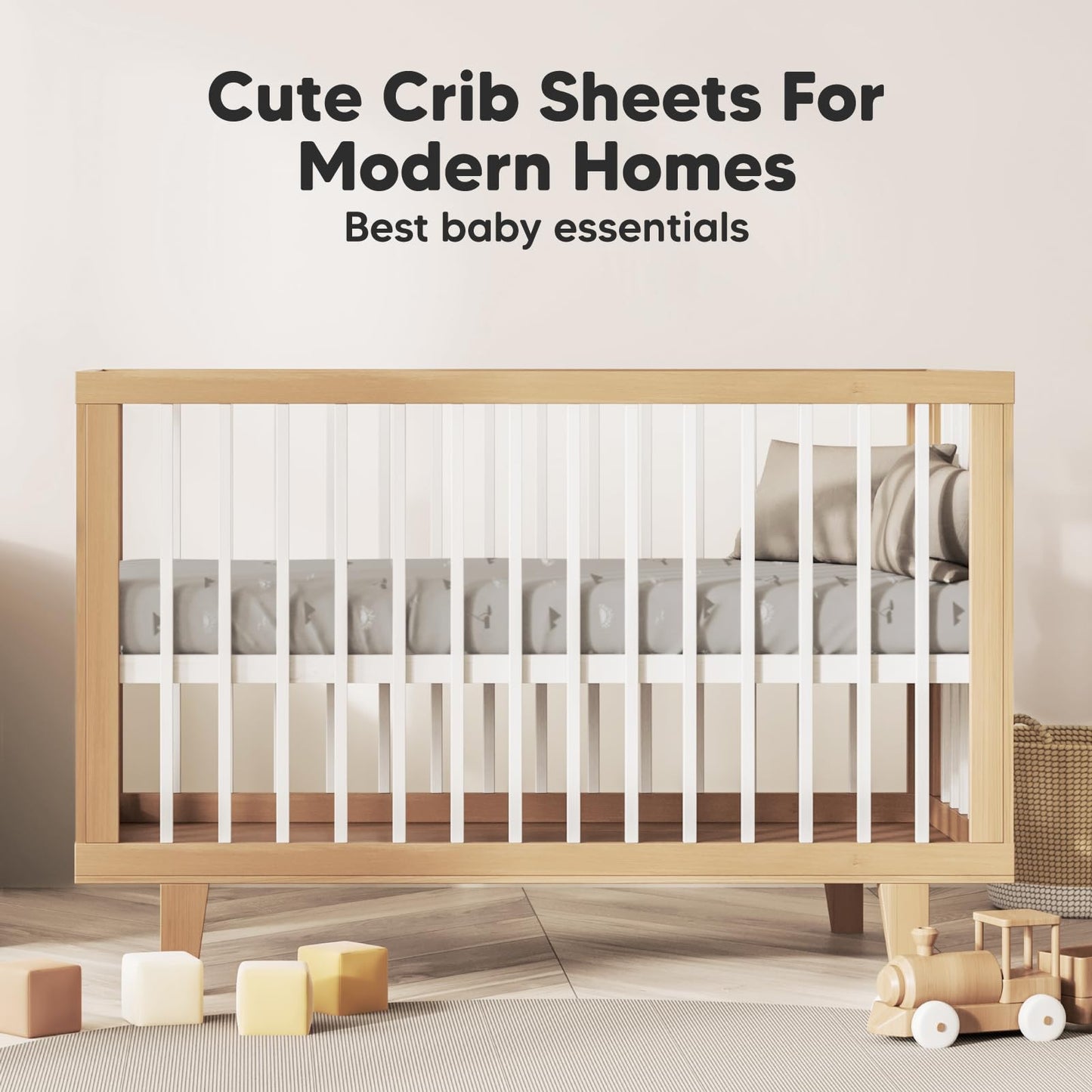 2-Pack Organic Crib Sheets for Boys, Girls - Crib Sheet, Baby Mattress Sheets (Savannah)