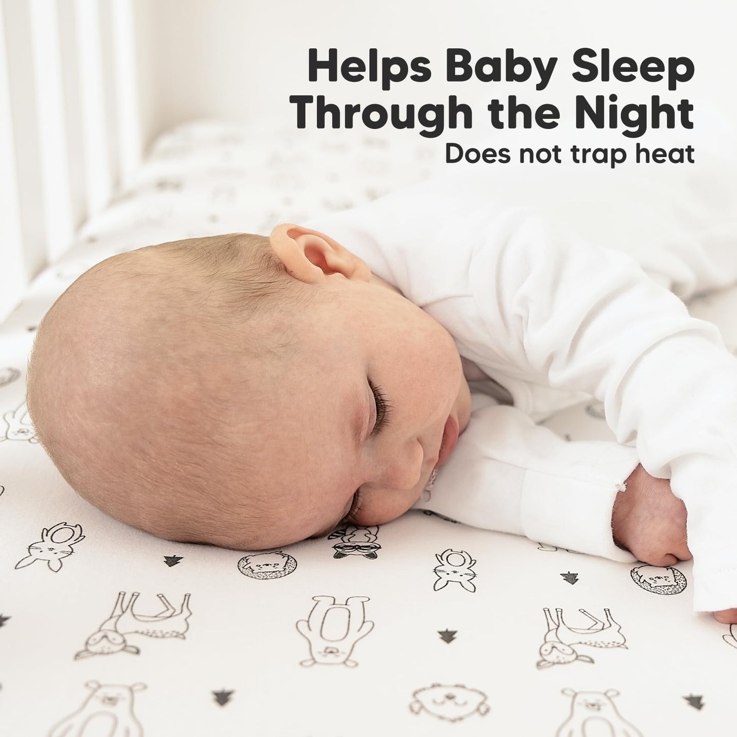 2-Pack Organic Crib Sheets for Boys, Girls