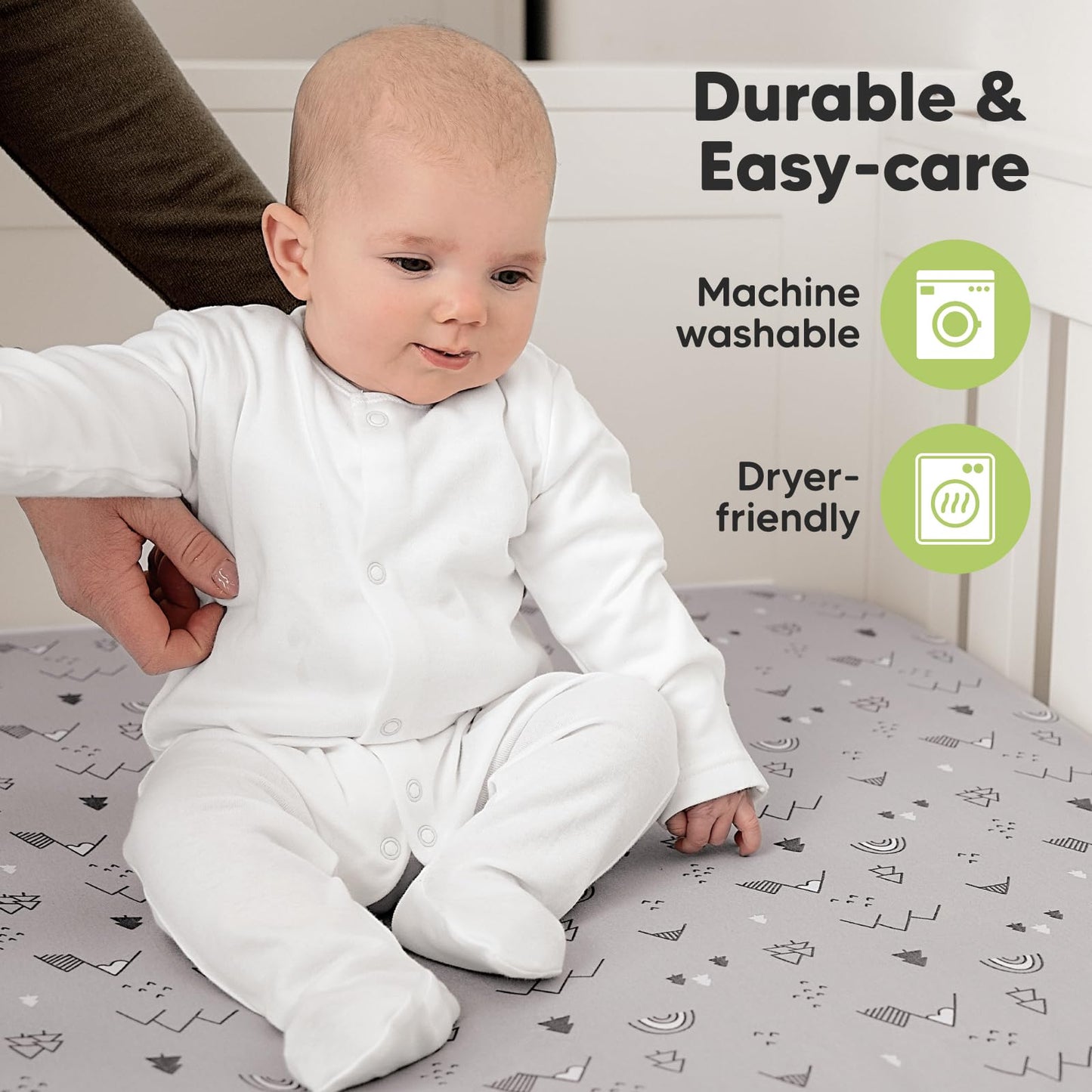 2-Pack Organic Crib Sheets for Boys, Girls