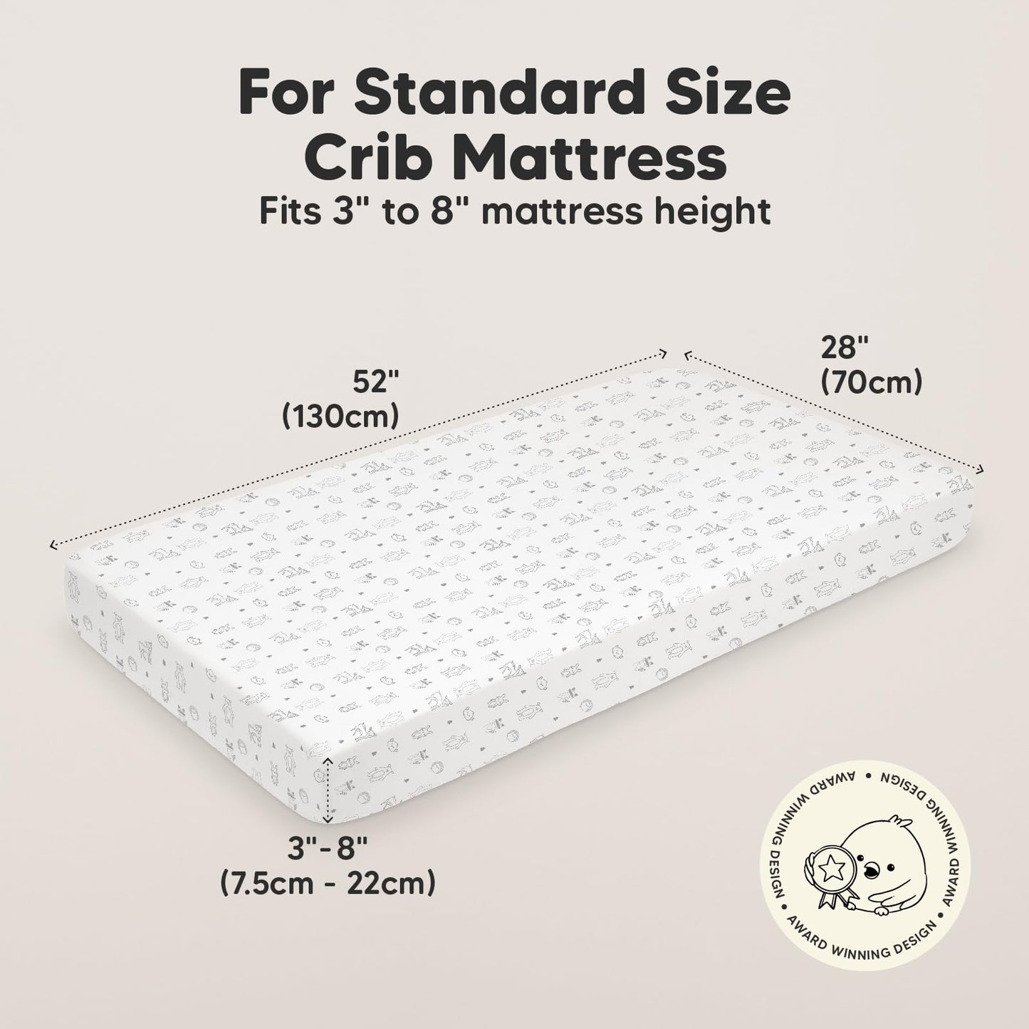2-Pack Organic Crib Sheets for Boys, Girls
