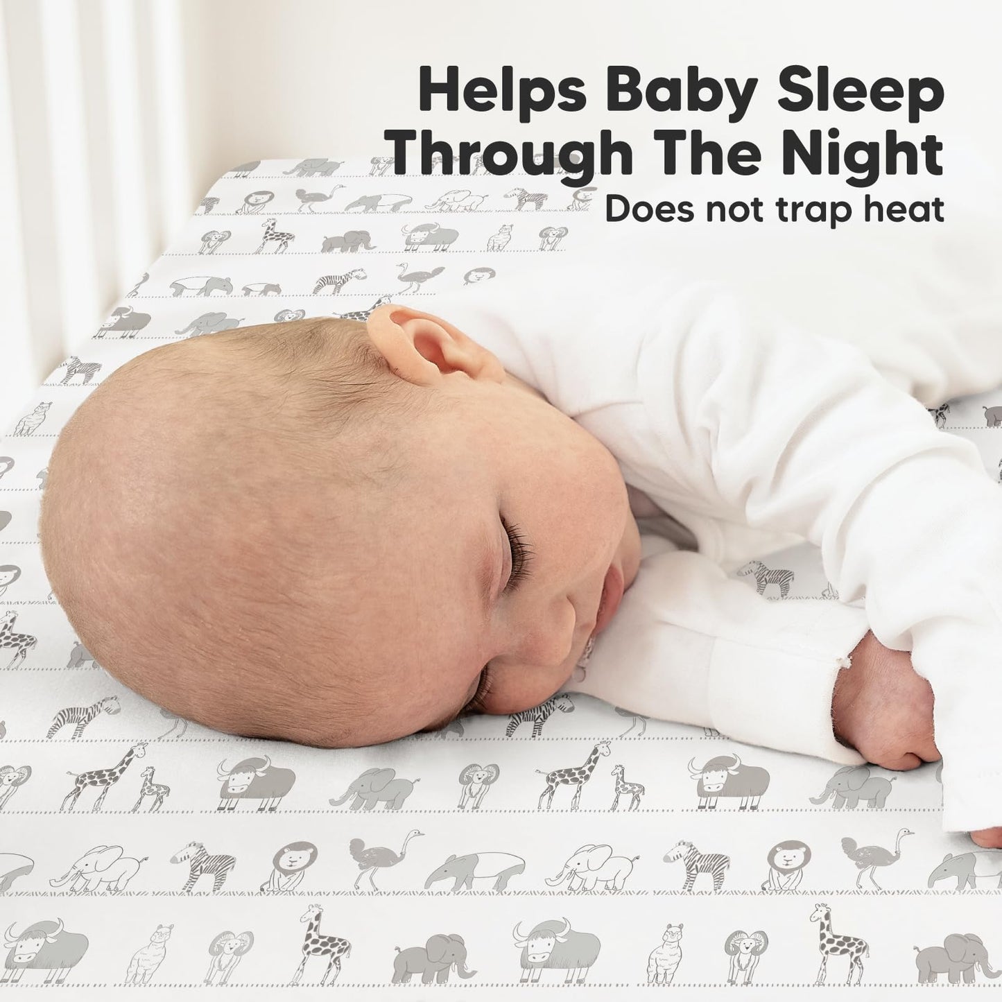 2-Pack Organic Crib Sheets for Boys, Girls - Crib Sheet, Baby Mattress Sheets (Savannah)
