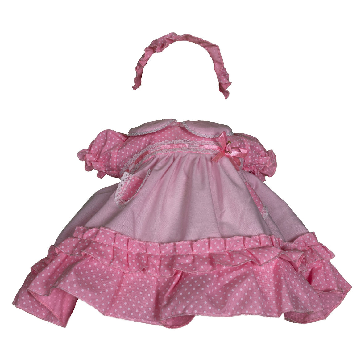 Cotton Pink and White dots Dress