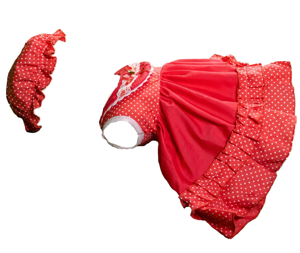 Mandarin with Dots Dress