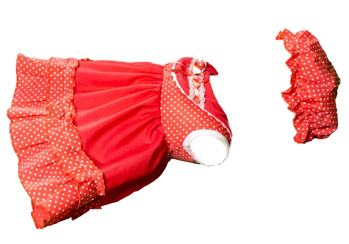 Mandarin with Dots Dress