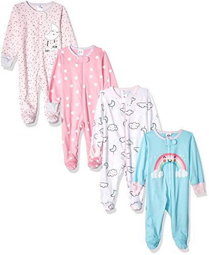 Gerber Cloudy newborn footed pajamas for comparing footies with bodysuits