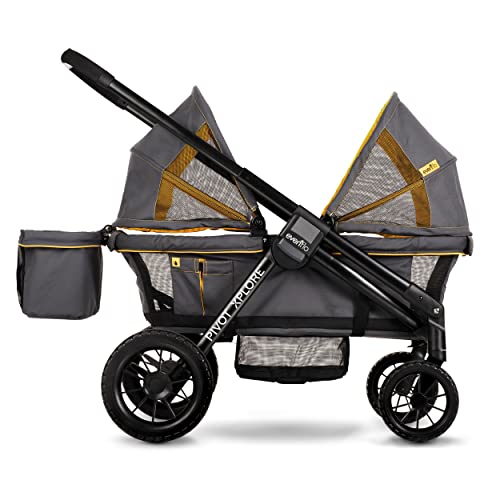 Evenflo Pivot Xplore stroller wagon for two children in Adventurer color