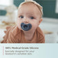 NUK Comfy Orthodontic Pacifiers, 0-6 Months, Timeless Collection, 5 Count (Pack of 1)