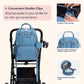 BabbleRoo Diaper Bag Backpack - Baby Essentials Travel Tote - Multi function Waterproof Diaper Bag, Travel Essentials Baby Bag with Changing Pad, Stroller Straps & Pacifier Case - Unisex, Light Blue