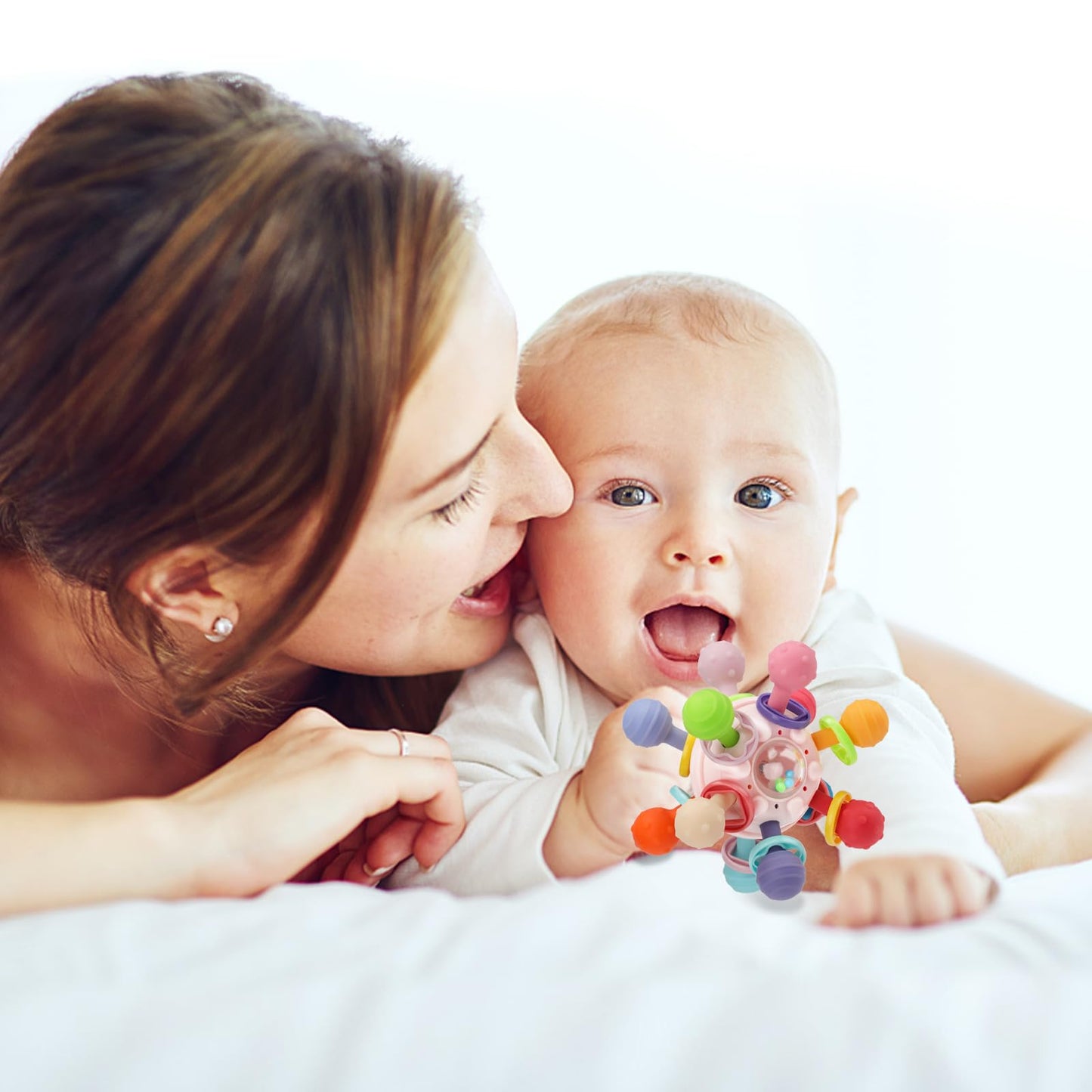 TOHIBEE Baby Montessori Sensory Toys for 0-6 6-12 Months, Baby Teether Teething Toys for Babies 0 3 6 9 12 18 Months, Newborn Infant Learning Developmental Toys Gifts for 1 2 Year Old Boys Girls