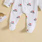 Aoswep - Mono de bebé de manga larga con estampado de letras preciosas "I Love DAD Mum" (3 a 6 meses)