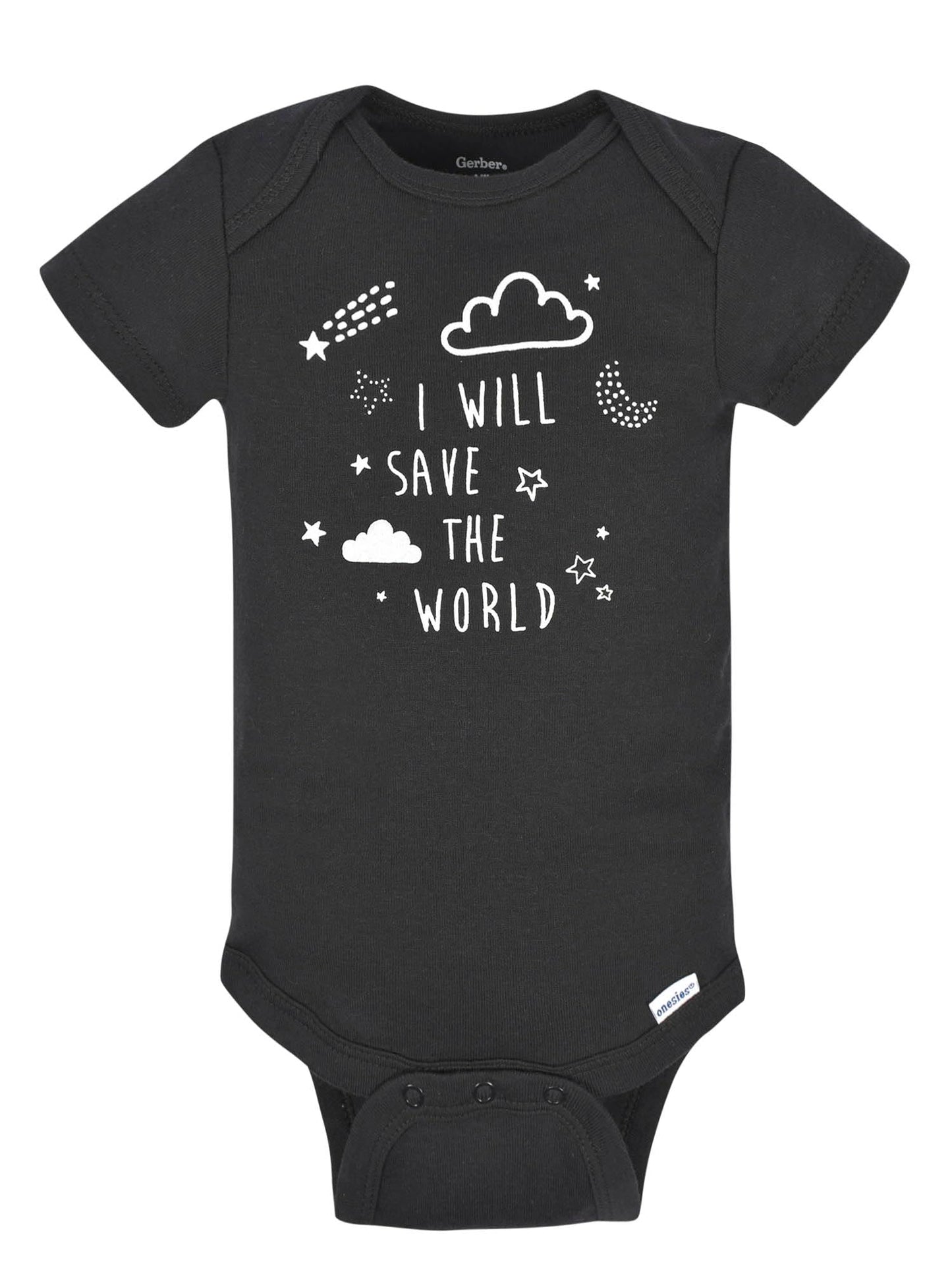 Gerber Baby 8-Pack Short Sleeve Onesies Bodysuits, Star, Newborn