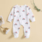 Aoswep - Mono de bebé de manga larga con estampado de letras preciosas "I Love DAD Mum" (3 a 6 meses)