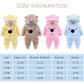 BOZWELL - Traje de nieve para bebé recién nacido con diseño de oso de dibujos animados, mono infantil, pelele con pies, abrigo de invierno (amarillo, 0 a 3 meses)