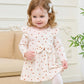 Aura Vane Baby Girl Dress 3-6 Month Girl Clothes Fly Sleeve Bow Brown Dress