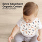 8-Pack Organic Baby Bibs for Boys, Girls - Soft Cotton Drooling and Teething Bibs for Baby Girl & Boy, Extra Absorbent, Easy To Clean & Put On for Toddler, Newborn, Infant 0-24 Months