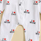 Aoswep - Mono de bebé de manga larga con estampado de letras preciosas "I Love DAD Mum" (3 a 6 meses)