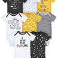 Gerber Baby 8-Pack Short Sleeve Onesies Bodysuits, Star, Newborn