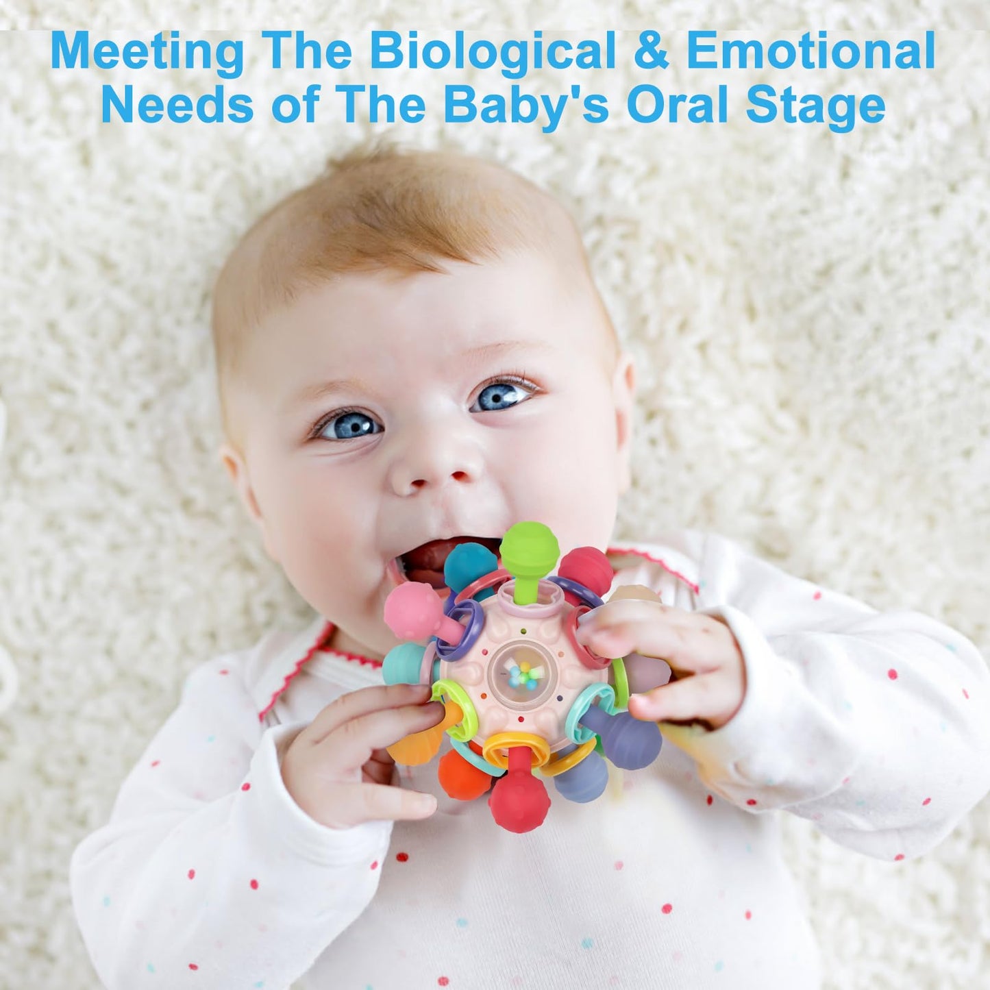 TOHIBEE Baby Montessori Sensory Toys for 0-6 6-12 Months, Baby Teether Teething Toys for Babies 0 3 6 9 12 18 Months, Newborn Infant Learning Developmental Toys Gifts for 1 2 Year Old Boys Girls