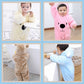 BOZWELL - Traje de nieve para bebé recién nacido con diseño de oso de dibujos animados, mono infantil, pelele, abrigo de invierno (azul, 3 a 6 meses)