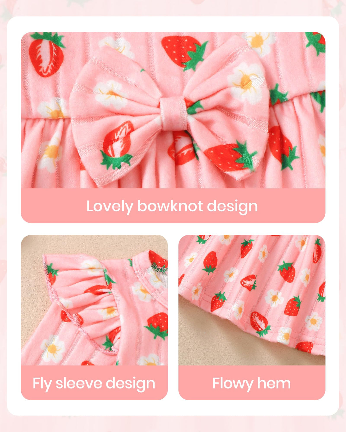 Newborn Infant Baby Girl Pink Dress Outfits 3-6 Month Girl Clothes
