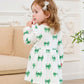 Aura Vane 3-6 Month Baby Girl Winter Dress Clothes Bow Green Flower Dresses