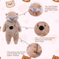 BOZWELL - Traje de nieve para bebé recién nacido con diseño de oso de dibujos animados, mono infantil, pelele, abrigo de invierno (azul, 3 a 6 meses)