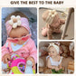 MIUXUESO 3 Pcs Baby Flower Headbands Baby Girls Nylon Headband Soft Hairbands Hair Accessories for Newborn Infant Toddler Kids (Yellow,Pink,Brown)