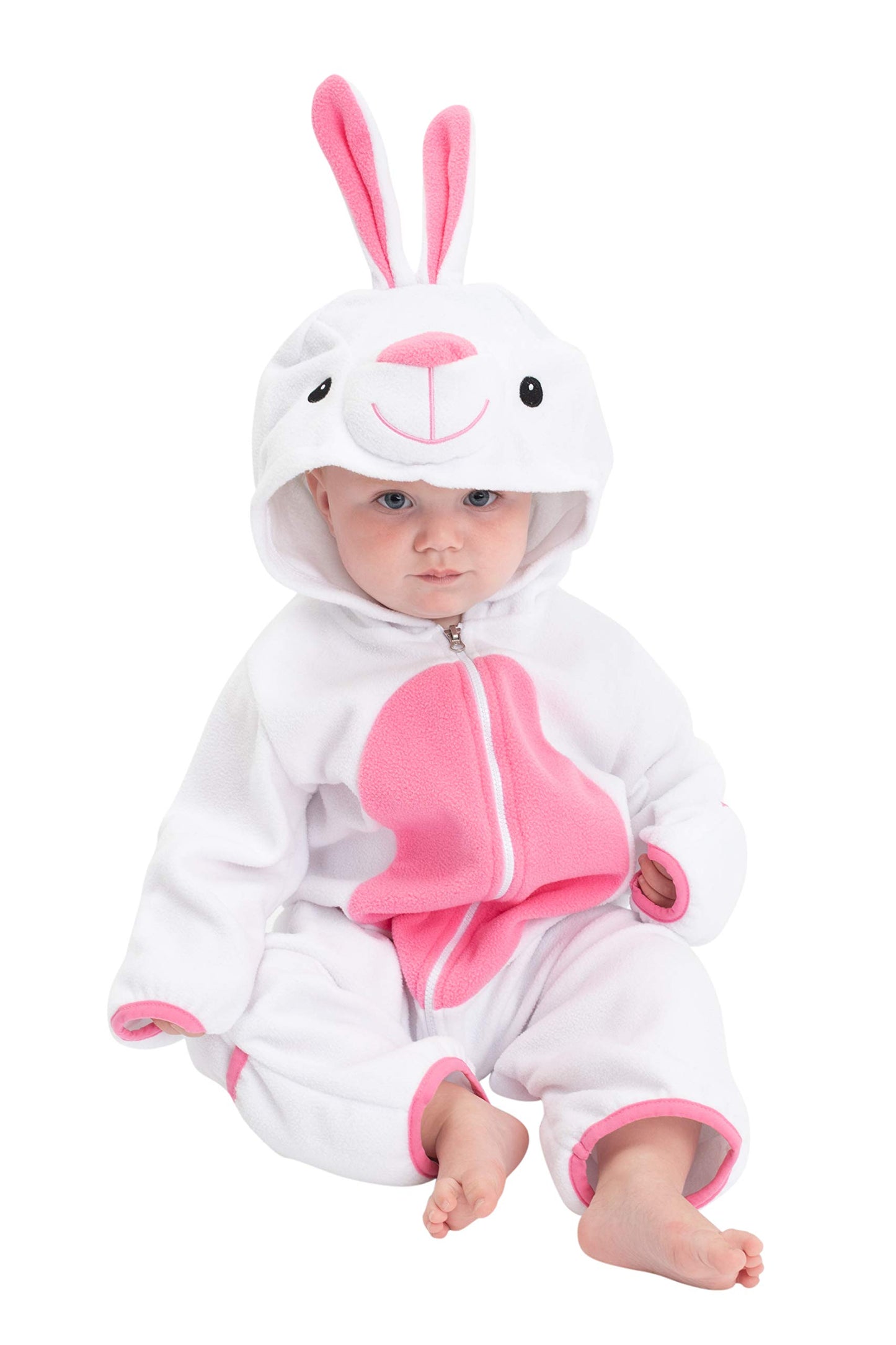 Fleece Baby Bunting Bodysuit – Infant One Piece Kids Hooded Romper Outerwear Toddler Jacket