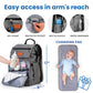 PILLANI Baby Diaper Bag Backpack - Baby Bag for Boys & Girls - Diaper Backpack - Large Travel Diaper Bags w/Changing Pad - Baby Registry Search & Shower Gifts Newborn Essentials & Items for Mom, Gray